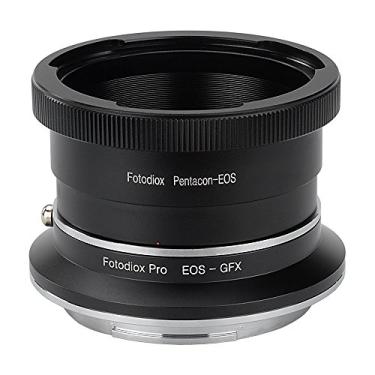 Imagem de Fotodiox Adaptador duplo de montagem de lente Pro, Pentacon 6 (Kiev 60) SLR e Canon EOS (EF/EF-S) D/SLR para sistemas de câmeras digitais mirrorless Fujifilm G-Mount GFX (como GFX 50S e mais)