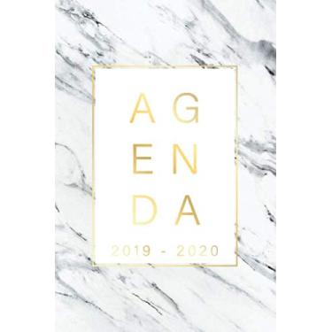 Imagem de Agenda 2019 - 2020: 19 novembre au 20 décembre - 1 semaine en un coup d'œil - DIN A5 15 x 23 cm Planificateur mensuel avec check-lists & notes Jours ... en un coup d'œil Marbre Pierre Or blanc Noble