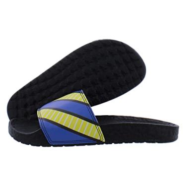 Imagem de adidas Adilette Boost Unisex Shoes Size 4, Color: Blue/Yellow/Black