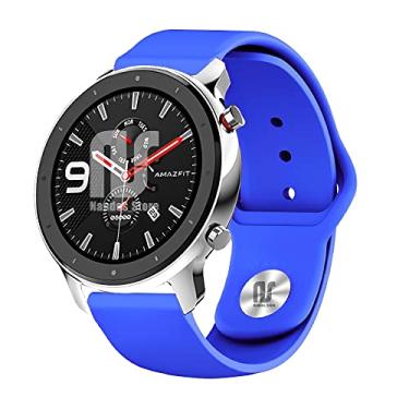 Imagem de Pulseiras NSmart compatíveis com Amazfit GTR 47MM / GTR 2 / GTR 2e / GTR 3 / GTR 4 (Azul Royal tipo apple)