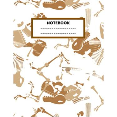 Imagem de Composition Notebook: Dinosaur Fossils Wide Ruled Book | 8.5 x 11 in, 120 Pages | Back to School Supplies for Boys and Girls, Students and Teachers (Neutral)