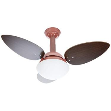 Imagem de Venti-Delta Jet Ventilador de Teto 3 Velocidades com Luminária 220v Rosa/Tabaco