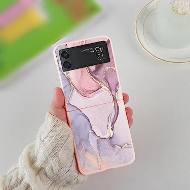 Imagem de Capa de mármore para Samsung Galaxy Z Flip 4 3 5G ZFlip3 Zflip4 capa de telefone capa traseira em TPU rígido, Z4, para Z Flip 4 5G