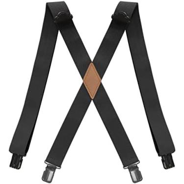 Imagem de Suspensório Suspensório Adulto Masculino Suspensório Masculino Suspensório Largo 4 Clipes Alças Elásticas Suspensórios De Trabalho Tipo X Alça Ajustável Jockstrap Masculino,Preto,YUYANAIAI