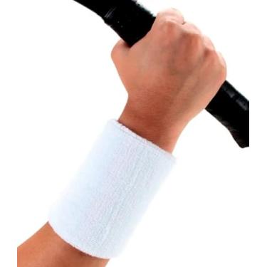 Imagem de Munhequeira Toalha Pulso 15 cm 01 Unidade Alta Absorção (Branco)