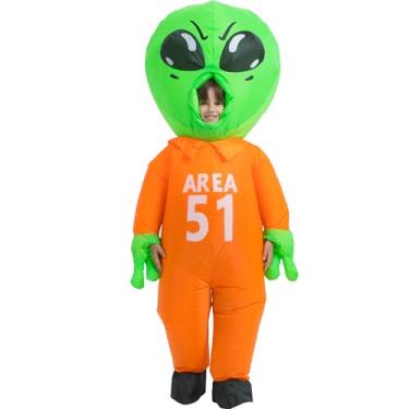 Imagem de RQUXMT Inflatable Alien Costume,Inflatable Costumes for Kids,Blow Up Costume,Halloween Costumes for Boys Girls (6-7YRS)