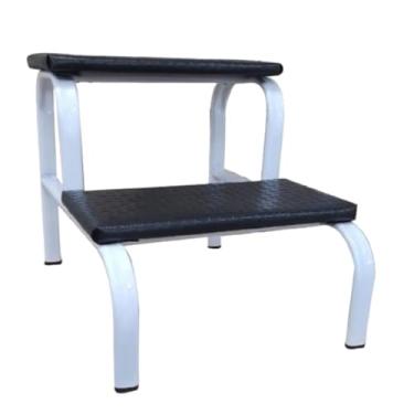 Imagem de Escada Escadinha Para Obeso 2 Degraus Branca Maca e Depilação Estética