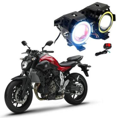 Imagem de Par Farol de Milha Angel Eye U7 para Moto Yamaha MT 07 689 CC 2015 - U
