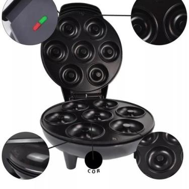 Imagem de Mini Máquina De Fazer Donuts Rosquinhas 7 Furos  - NEW, Preto