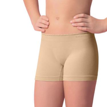 Imagem de Calcinha Box Boxer Básica Infantil Selene Sem Costura Lisa Para Menina