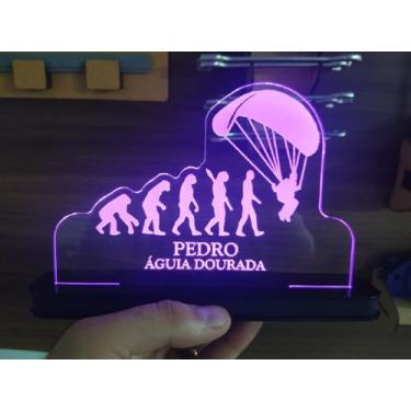 Imagem de Luminária Decorativa com LED Parapente - Hobbies do Ofício, Rosa