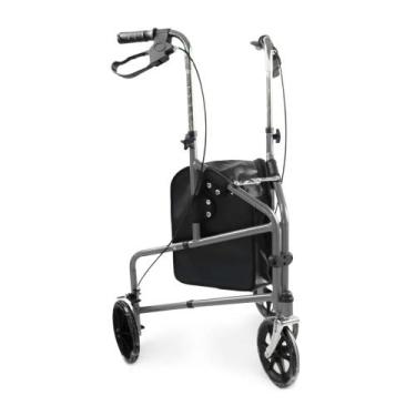 Imagem de Andador ortopédico dobrável para idoso 3 rodas d11 dellamed