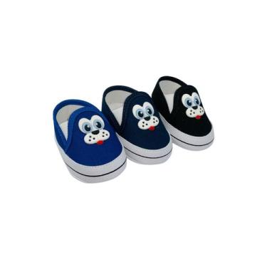 Imagem de Kit Com 3 Pares Sapatinho De Bebê Sapato De Bebê Direto Da Fabrica T53