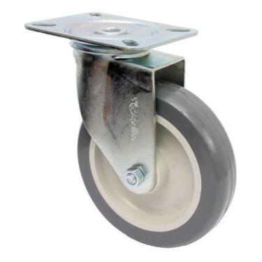 Imagem de (3pçs) Rodizio Girat. Placa 5pol. Anti Risco 75kg Por Roda - RODILINE