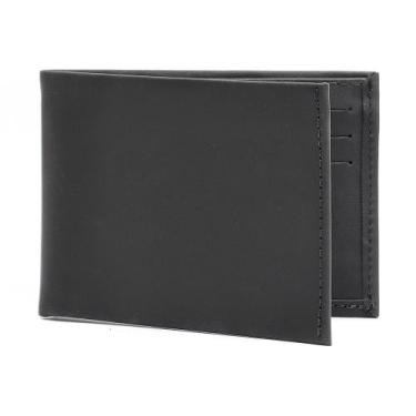 Imagem de Carteira Masculina Couro Preta Porta Cartão Documento e Nota - Jalad, 