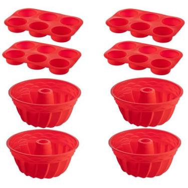 Imagem de Jogo Forma Silicone Cupcake + Forma Espiral Sortida - 4Un - QUALITY HO