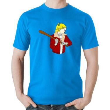 Imagem de Camiseta Algodão Baseball Girl - Foca na Moda, Azul, GGG