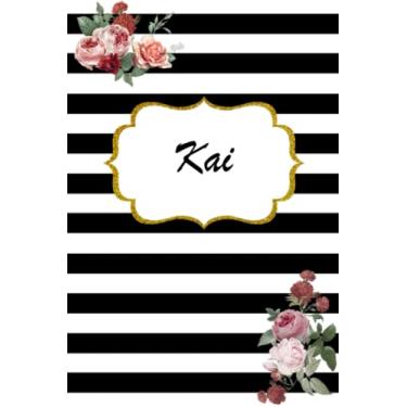Imagem de Kai: Classic Floral Personalized Notebook/Journal/ Log Book/ Planner With Name, 110 pages of your selected paper, planner. Size: 6” x 9”