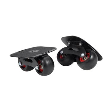 Imagem de Colaxi 1 par de skate dividido placa de patins de estrada profissional criativo antiderrapante com rodas para esportes ao ar livre homens iniciantes mulheres, Roda Negra Arco