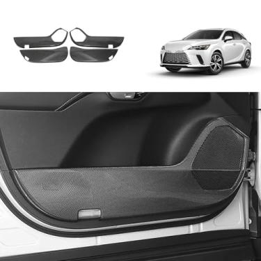 Imagem de TUBAIZAI Acessórios de carro compatíveis com Lexus New RX RX350 RX350h RX500h 2023 2024 Capa de painel antichute ABS 4 peças (estilo fibra de carbono)