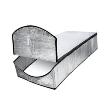 Imagem de Generic Capa de isolamento para porta de sótão, capa de isolamento para entrada de escada para casa, folha de alumínio premium, 25 pol. x 54 pol. x 11 pol.,