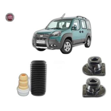 Imagem de 2 Kit Coxim Batente Dianteiro Doblo Adventure 2002 2003 2004 - Qualyki