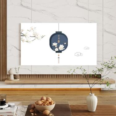 Imagem de WMLTZFUS Capa protetora de tela impressa para TV / computador pacote completo elástico capa protetora de tela pano para decoração de arte de sala de estar chinês capa de TV tipo 02||55-65