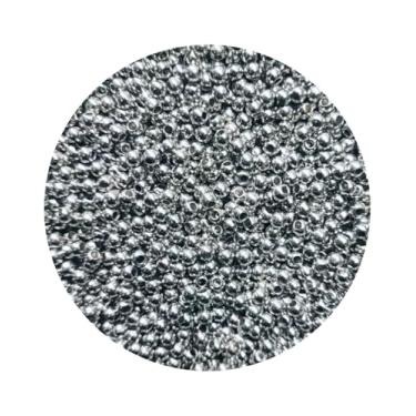 Imagem de Mini Miçanga Pérola 3mm 50g Aprox 5000 Missangas Bijuteria Artesanato (Prata)