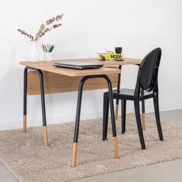 Imagem de Mesa Escrivaninha em L 120cm Hanover/Preto Home Office - Artesano