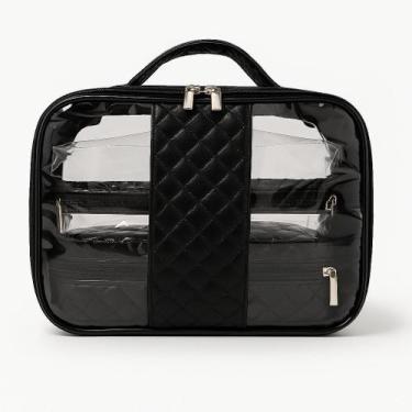 Imagem de Necessaire Feminina Organizadora Maquiagem Viagem Blogueira cosméticos