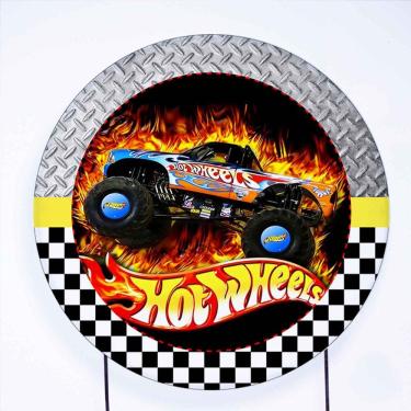Imagem de Painel Decorativo para Festa 1,80x1,80 metros Vesti Fácil com Elástico Hot Wheels - Fera Print
