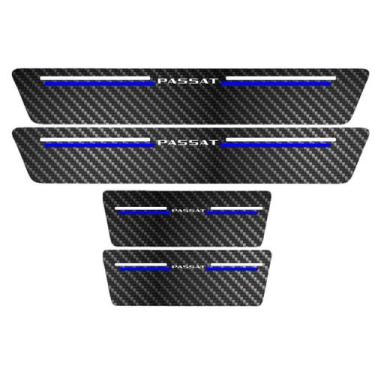Imagem de Kit Soleira Protetora Porta Premium Blue Carbono - Passat  - Jhow Ades
