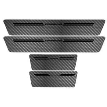 Imagem de Kit Soleira Protetora Porta Premium Black Carbono Commander - Jhow Ade