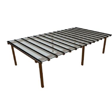 Imagem de Kit Policarbonato Cristal 4mm 7,00m X 4,00m - Perfis Naturais