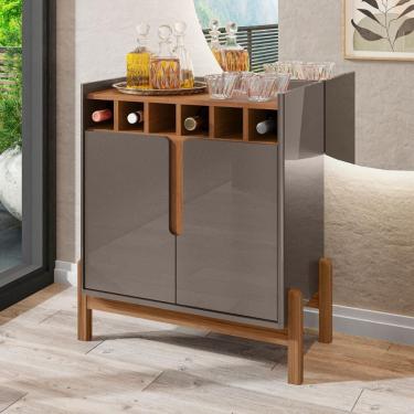 Imagem de Bar Com Adega E 2 Portas Weston Pérola Cedro