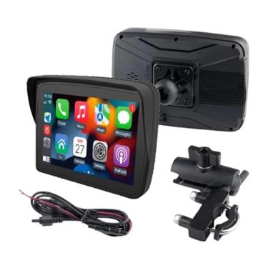 Imagem de Tela Navegador Sensível ao Toque GPS Central Multimídia HD 5 Polegadas IP67 Modo Moto Auto Carplay Sem Fio Bluetooth Andoid Auto