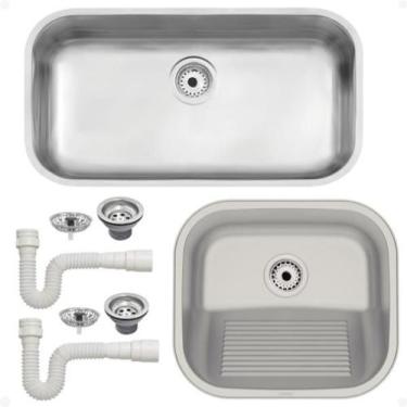 Imagem de Tanque Inox Tramontina 40x35 19L Ac + Cuba 56x34 Ac