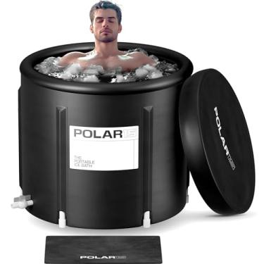 Imagem de POLAR15 Banheira De Gelo Portátil Premium Para Atletas – Piscina Fria Imersão 125 Galões Com Sistema Drenagem Fácil Camadas Duráveis Pvc, Espuma E Náilon Resistente A Rasgos À Prova D'Água Recuperaç