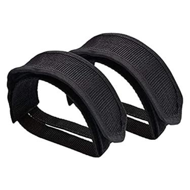 Imagem de aqxreight Correia do Pedal Ajustável para Engrenagens Fixas - Tampa do pé de Ciclismo Ao Ar Livre para Bicicletas - Preto