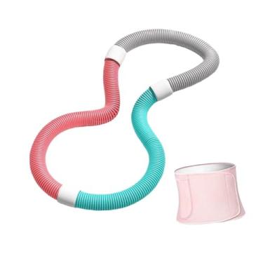 Imagem de YIJU Arco de ginástica com peso para exercícios, design amigável à cintura, para homens/mulheres, iniciantes esportivos, com cinto de cintura, círculo de, 1.3kg