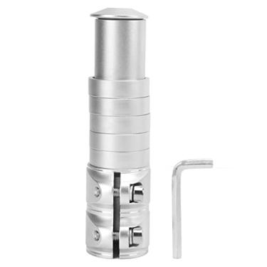Imagem de Bike Fork Stem Extender Aluminum Ligy Bicycle Riser Riser Altura ajustável para bicicletas de estrada de montanha 28,6mm 5.1in (Prata)
