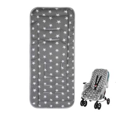 Imagem de Almofada Antiaderente para Cadeira, 44 * 33 * 3CM, Almofada de Algodão Retangular com Pentagrama Cinzento, Almofadas de Algodão com Orifícios para as Alças Dos Ombros, Cintura e Entrepernas