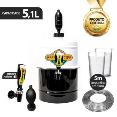 Imagem de Chopeira Portatil Alum Cores 5,1l Torneira + 2 Copos e Serpentina - TK