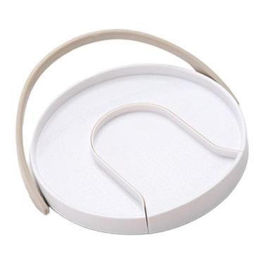 Imagem de YWJLQH Suporte para Especiarias Giratório 360 Graus Leve com Plataforma Giratória para Organizar Condimentos Adequado para Buffet de Cozinha, Branco, Tamanho real