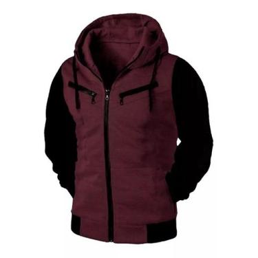 Imagem de Casaco De Moletom Blusa De Frio Masculino Roupa Com Ziper - Diamante V