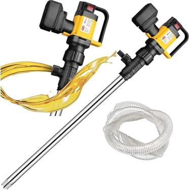 Imagem de Bomba De Barril De óleo Elétrico Hyqg, Bomba De Tambor De Combustível Grande De 130l / Mi, Bomba De Transferência De óleo Alimentada Por Bateria De, All-stainless-steel-tube