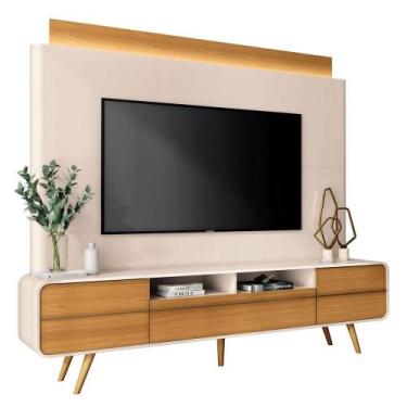 Imagem de Estante Home Theater Nobre para TV até 85 - HB Móveis, Off White/Cinam
