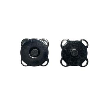 Imagem de Kit 20 Botões Imantado Magnético Fecho Preto/Onix 18mm Imã - BERTO IMP