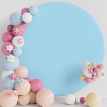 Imagem de Capa de fundo redonda Putros Dusty Blue 2m Circle Arch