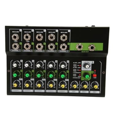 Imagem de Generic Mistureiro Compacto, Som Claro 100-240V de Console de Placa de Som Independente Ajusta Ajuste de 5 Canais para DJ Studio para CD (EUA plugue 170w)